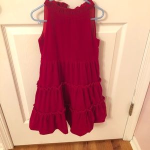 Red velvet dress